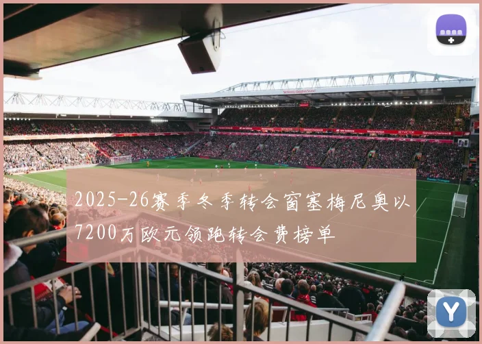 2025-26赛季冬季转会窗塞梅尼奥以7200万欧元领跑转会费榜单